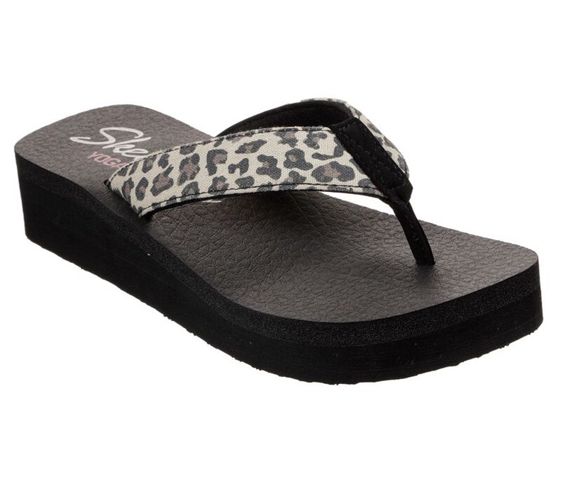 Skechers Vinyasa - Tiger Shark - Womens Flip Flops Leopard [AU-SD2002]